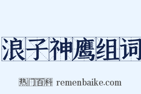 浪子神鹰组词是什么意思的图片